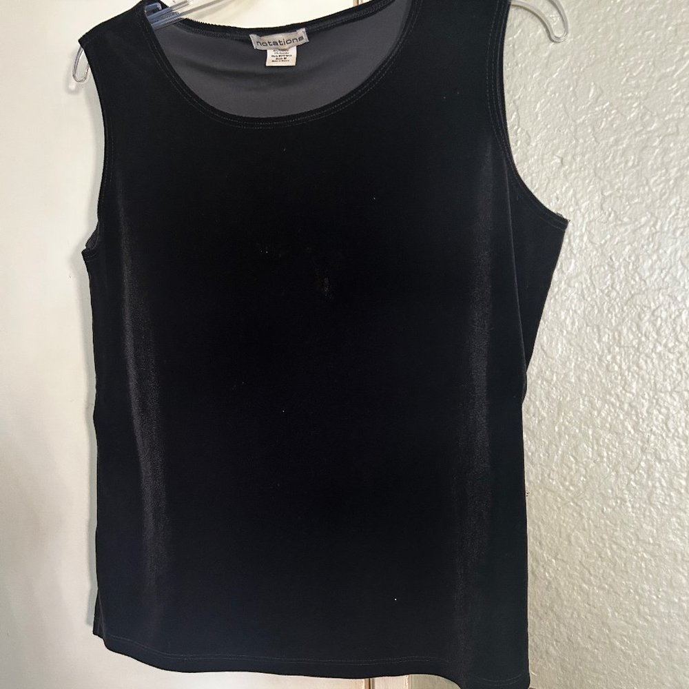 EUC Medium Black Velvet Top